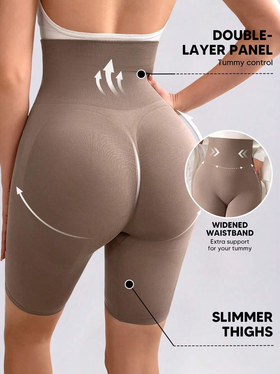 Women's Slim Fit Shaping Shorts, Tummy Control, Butt Lifting, Semi-Sheer