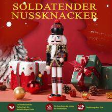 30cm handgefertigter Nussknacker Wachmann mit Dudelsack Weihnachtsdekoration für Wohnzimmer