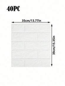 1/10/20/40/50 件 3D 泡沫砖墙贴，防水自粘墙纸，客厅装饰墙贴，家居装饰墙面覆盖材料礼物生日毕业墙面装饰浴室装饰卧室装饰房间装饰用品房屋装饰家居装饰客厅墙纸壁纸 - 白色 - 查看 12