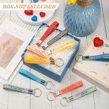 [Set de 30 llaveros inspiradores] Set de 30 llaveros de silicona inspiradores - Citas de aprecio a los empleados y motivación de equipo - Anillos de llaves de plástico y metal para regalos a compañeros de trabajo y personal; Citas de energía positiva como "Suficientemente bueno", "Fuerte, hermoso, amado y apreciado" - Colores suaves (rosa, azul, verde, morado, naranja)