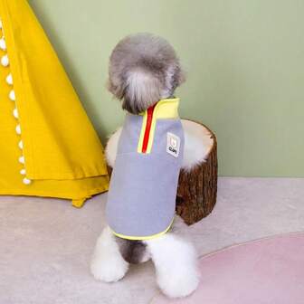 1 st. varm vinterväst för liten/medelstor hund/katt, isolerad valpjacka, ytterkläder för chihuahua, pudel, pomeranian, bekväm outfit för utomhusbruk i kallt väder