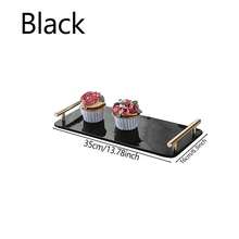 Acrylic Tray With Handle, Cake Plate, Dessert Plate, Afternoon Tea Cake Tray, Dessert Table Sushi Plate, Beauty Storage Tray, Suitable For Bathroom, Kitchen, Vanity, Bedside Table, Desk
