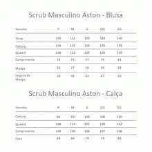 Scrub Masculino Conjunto em oxford Decote V Verde Musgo Aston - Verde Militar - Visão 3