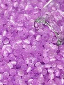 150pcs 4mm Rainbow Striped Cat Eye Seed Beads, Loose Beads For DIY Jewelry Making, Phone Straps, Keychains