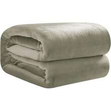 Bluelander Cobija Individual, Franela de Alta Calidad, Frazada Cómoda y Calientita Tejido Suave y Cálido, Manta de% Poliéster Ultrasuave, Calidad Premium (1, Perla,) - 1 - Ver 3