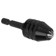 Taladro Chuck, herramienta de conversión de mandril sin llave de 0,3-6,5mm, para mini taladro de potencia de cambio rápido Hexagon Shank Chuck 1/4 Drill Chuck Impact Driver - Negro - Ver 5