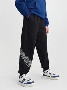 Balabala Tween-Jungen Thermisch gefütterte Hosen 2025 Winter, warme Sporthosen - Schwarz - Übersicht 2