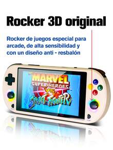 El paquete de la consola portátil retro incluye 1 mando, más de 20 000 juegos incorporados, pantalla IPS de 5.1 pulgadas, sistema Linux de código abierto, tarjeta de almacenamiento de 64 GB, compatible con conexión a TV, color gris. Perfecto para regalos de cumpleaños, el Día del Niño, San Valentín, Año Nuevo y Navidad - Negro - Ver 7