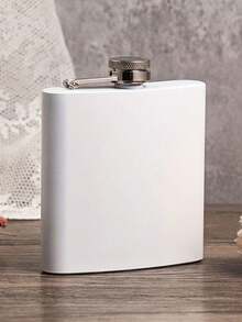 1pc Personalized Bridesmaid Flask, Laser Engraved With Birthday Floral Pattern, Bridesmaid Gift, Bachelorette Party Gift, Birthday Gift For Her