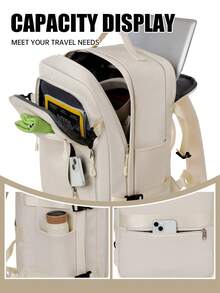 myco bags Viz Air 40x30x20厘米可转换式个人物品/随身行李/旅行背包，适合短途旅行，便携，男女通用纯色，旅行/拉杆/符合TSA规定的飞机背包，书包，返校礼物 - 彩色 - 查看 4