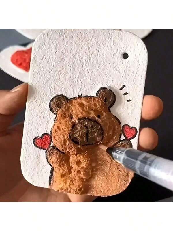 10Pcs 3D Art Canvas Paper, Fluffy Texture Drawing Board For DIY Crafts And Painting