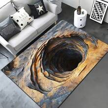 Alfombra de ilusión óptica 3D – Tapete para Puerta de Entrada, baño, escaleras, Sala de Juegos, Sala de Estar o área,X,0.8 * 1.2 - E - Ver 2