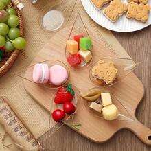 10/50/100 4inch Tear Drop Mini Appetizer Plates, Clean Plastic Dishes , Desserts And Appetizers Dishes Serving Plate Small Catering Dessert Tasting Cups For Afternoon Tea Time Mini Dessert - Multicolor - View 6