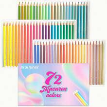 Lápices de Colores, Juego Profesional de 120 Colores, Núcleos a Base de Cera Suave Numerados, Para Dibujar, Dibujar, Sombrear y Colorear - 72 colores - Ver 8