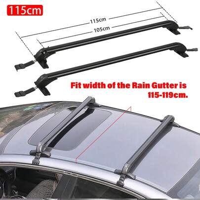 Lockable Aluminium Car Roof Rack Bars Without Rail Anti Theft Luggage Carrier