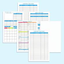 1 pieza Organizador de facturas con espiral de 5.5x8.3 pulgadas y planificador de presupuesto, cuaderno de seguimiento de gastos mensuales, registro de finanzas para la gestión del dinero, pago de deudas y objetivos de ahorro