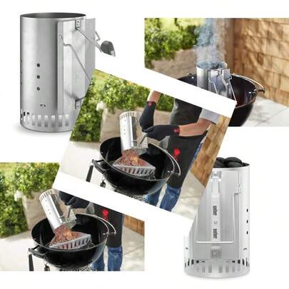 Rapidfire Chimney Starter For Charcoal Briquettes 7416