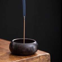 Ebony Incense Holder Handcrafted Wooden Incense Burner Elegant Aromatherapy Holder For Home Décor, Perfect For Meditation And Relaxation With Soothing Fragrance Experience - 1pcs/Ebony - View 4