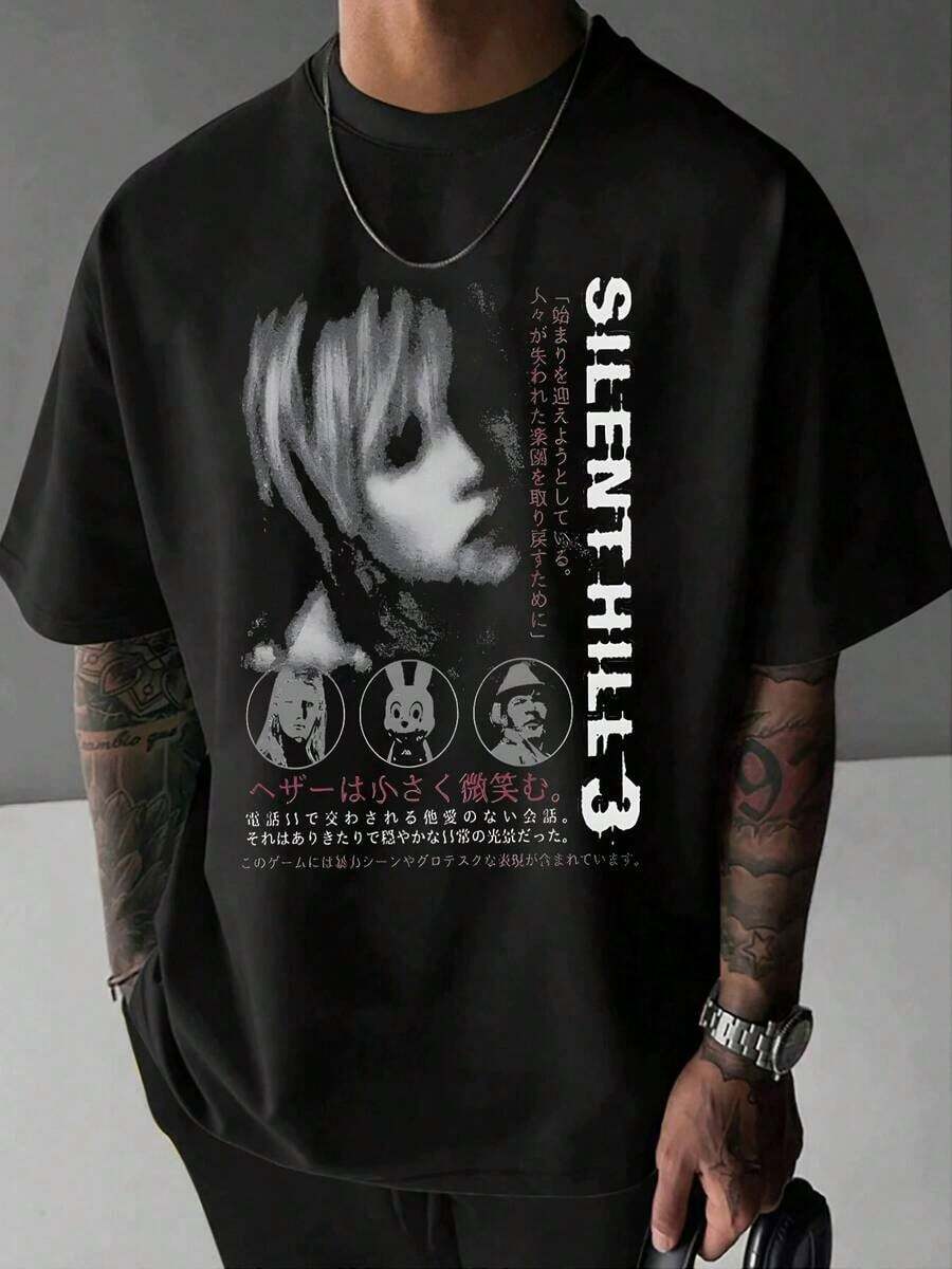 Men's Heather Design T-Shirt From Silent Hill 3, Graphic Print, Comfortable Cotton Fabric, Available In Various Sizes, Perfect For Casual Wear And Fans, Unique Style. - màu đen - Xem 1