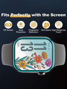 2sheets Screen Protector Compatible With Apple Watch Gift For Birthday, Family, Friends Watch Screen Protector, Watch Cover, Watch Accessories Waterproof Shockproof Anti-Fall Anti-Fall Scratch Resistant Anti-Fingerprint Full Cover