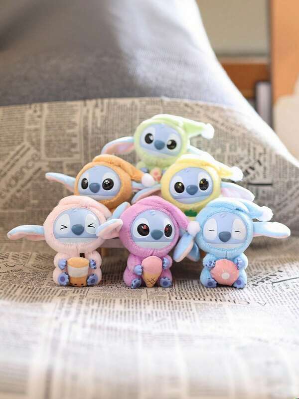 Stitch Doll, "Even When Tired, Eat A Bite" Series, Stitch Figurine, Collectible Doll, Stitch Surprise Decor, Birthday Gift, Halloween Gift The Popular Stitch Comes In A Variety Of Colors To Choose From, Making It A Must-Have No Matter How Tired Or Tired You Are. It Is A Cute Collection Of Cartoon Anime Characters, Perfect For Christmas