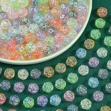 6/10pcs Mixed Acrylic Beads - Bowknot, Heart, Flower, Pentagram Shapes, DIY Bracelet Necklace Keychain Pendant, Jewelry Making Supplies