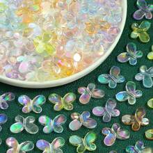 6/10pcs Mixed Acrylic Beads - Bowknot, Heart, Flower, Pentagram Shapes, DIY Bracelet Necklace Keychain Pendant, Jewelry Making Supplies