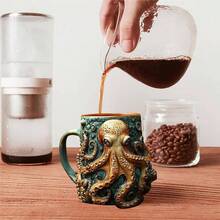 Cthulhu - Inspired Tankard u2013 3D OctopusKraken Beer Mug, Medieval Drinkware Bar, Home, or Game Night, Gothic Fantasy Collector Men - Color C + 12*10*12cm - Ver 7