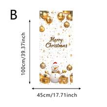 1/2 pièces Autocollant de fenêtre statique en or de bonhomme de neige de Noël, sticker en PVC pour vitre, décoration thème d'hiver pour cuisine ou salon, embellissement, décalcomanie vinyle, fournitures de fête de Noël