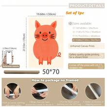 1 gerahmtes/Leinwand Wandkunst, Dinosaurier Tier Thema Dekoration. Badezimmer Wanddekoration. Themen Poster, Schlafzimmer Dekoration, Raumdekoration, Heimdekoration, Ornamente, Winterdekoration für Zuhause, Wanddekoration. Geeignet für Kinderzimmer, Kinderzimmer, Jungen- und Mädchen-Partyräume, Kita-Klassenzimmer Dekoration, wasserfestes Material. Kopfteil Dekorative Tapete, Party Deko Geschenke. Badezimmer Wanddekoration.