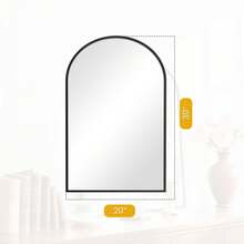 OLIXIS 20"X30" Arched Gold Bathroom Mirrors For Wall, Bathroom Mirrors For Over Sink, Metal Framed With HD Shatter-Proof Glass For Entryway, Living Room, Bedroom - màu đen - Xem 7