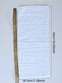 1/4/8/12/20 片/包新生儿拍嗝巾、柔软吸水婴儿手巾、柔软婴儿浴巾、婴儿面巾、新生儿沐浴礼物 - 白色