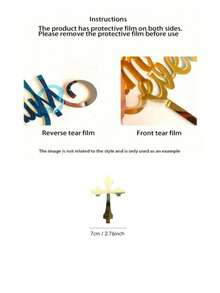 1pc/3pcs/5pcs Cross Cake Topper, Suitable For Communion, Baptism, Christening, Communion Cake, Christmas, Easter, Christian Birthday, Dessert Table, Cake, Baking, Party And Other Occasions - Gold - View 2