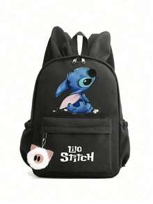 Cute Cartoon Stitch Rabbit Ear Backpack, Elementary School Student Bookbag, Fashion Casual Small Backpack, Unisex Travel Storage Bag - Multicolor - View 5