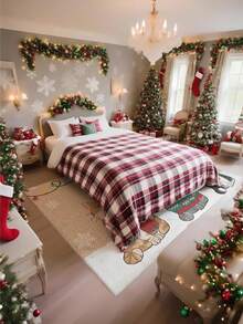 1pc Winter Cat Doormat, Funny Cat Welcome Mat, Cat Christmas Doormat, Christmas Decor, Super Soft Plush Bathroom Mat - Non-Slip, Absorbent Thick Carpet, Suitable For Bathroom And Living Room Bathroom Rug Bathroom Mat Kitchen Rug