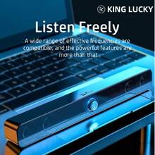 Kinglucky Barra de sonido premium, sonido envolvente, tamaño grande, montaje en pared o sobre mesa, audio de alta fidelidad, ideal para entusiastas del cine en casa y la música, sonido cristalino y graves profundos. Equipada con luces RGB, apariencia elegante. Sistema de audio de barra de sonido, sistema de audio para TV, control remoto, cable coaxial, cable de audio, compatible con conexión inalámbrica, USB, tarjeta TF. Adecuado para conexión a TV/computadora/móvil, gran regalo. - Unitalla - Ver 6