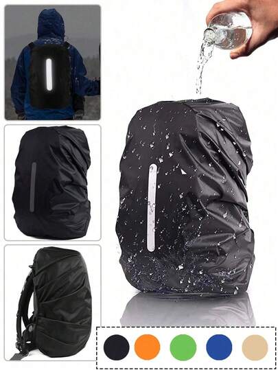 High Quality Backpack Rain Cover With Reflective Strap For15-25L, 30-40L,40-50L,55-65L,65-75L Heavy-Duty Pack Cover Reflective Protector For Anti-Dust/Anti Theft/Bicycling/Hiking/Camping/Traveling/Outdoor Activities Travel Bag Luggage Bag Duffle Bag Overnight Bag Large Capacity Travel Organizer Cruise Essentials Vacation Essentials For Men Women