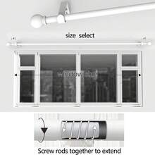 Thanh treo rèm/thanh rèm La Mã bằng sắt ghép nối 0,63", bộ giá đỡ trang trí hình cầu nhỏ cổ điển đa năng, chiều dài 23-87", dễ lắp đặt, chắc chắn và bền bỉ, thích hợp cho: thanh treo rèm/thanh treo rèm tắm/thanh treo rèm che nắng/thanh treo rèm voan, lắp đặt treo tường hoặc treo, lý tưởng cho phòng ngủ, nhà bếp, phòng khách, phòng ăn, văn phòng, ký túc xá hoặc nhà thuê, thiết kế tối giản hiện đại, thanh treo rèm màu trắng nhẹ, đơn giản và thanh lịch! - trắng - Xem 6