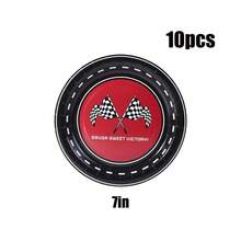 10/20/50 chiếc, Đồ trang trí tiệc sinh nhật hình xe đua, Đồ dùng tiệc cờ ca rô, Đĩa đua, Khăn ăn và cốc, Đĩa tráng miệng hình cờ ca rô đen, Bộ đồ ăn đua xe cho tiệc sinh nhật bé trai, Đồ trang trí tiệc tại nhà - Nhiều màu - Xem 10