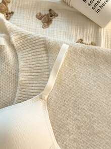 2件套女童无钢圈文胸，学生用无缝薄款加厚文胸，舒适透气运动文胸 - 彩色 - 查看 9