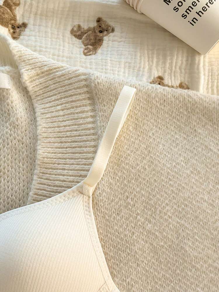 2pcs/Set Girls Wireless Bras, Seamless Thin Padded Bras For Students, Comfortable & Breathable Sports Bras - Multicolor - View 9