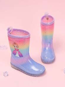 Children's Waterproof Anti-Slip Rain Boots, All Season - Pink - View 2