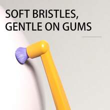 1pc Single Tuft Toothbrush With Brush Head Cover, Small Head Suitable For Hard-To-Reach Areas, Corrective Toothbrush, Soft Bristles For Adults, Individually Packaged, Small Head Toothbrush - Multicolor - View 5