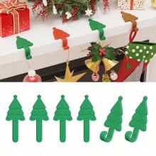 Silicone Christmas Stocking Holder - 1 Piece Christmas Tree Hooks Sturdy Adhesive-Backed Hook For Christmas Decorations Multi-Functional Fireplace Decor Hook With Adjustable Bend Suitable For Mantelpieces/Bookshelves/Staircase Christmas Decorations