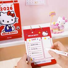 Sanrio 2026 Hello Kitty Cute Series Cute Desk Calendar KT Cat Genuine Cartoon Desktop Ornaments Vertical Calendar Ornaments Home Decor Christmas Decorations Room Decor Christmas