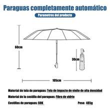 Paraguas Sombrilla Protección Uv Automático Con 12 Varillas - Azul - Ver 11