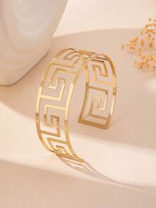 Set de 6 piezas de brazalete, collar, anillo, brazalete y aretes de metal dorado con textura espiral exagerada y sexy, adecuado para uso diario y de fiesta de mujeres