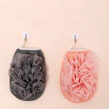 5pcs Bath Flower Scrubber, Double-Sided Exfoliating Shower Sponge, Universal Bathroom Shower Back Scrubber, Portable & Durable Shower Scrub Towel - Multicolor - View 6