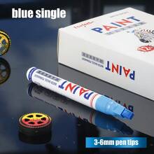 1 pieza Marcador de pintura a prueba de agua para neumáticos, marcador permanente de graffiti para neumáticos, marcador de pintura indeleble, marcador de retoque para neumáticos de automóvil, marcador de graffiti multicolor DIY