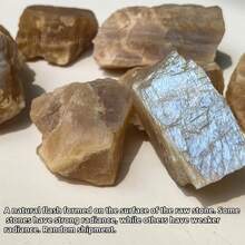 Sparkling Blue Moonstone Raw Stone - Bulk Raw Stone For Home Decor, Aroma Diffuser, Crystal Crafts, Holiday Gifts, Fashion Crystal Accessories - Orange - View 8